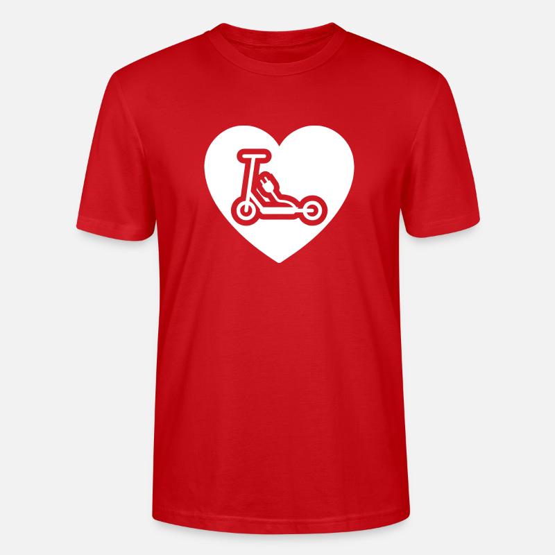 E-Scooter E-Roller Scooter - Stanley/Stella Unisex Bio-T-Shirt CRAFTER - Rot