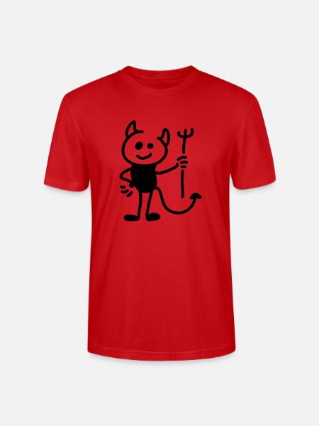 Little Devil - Line - Stanley/Stella CRAFTER Unisex Organic T-Shirt - red
