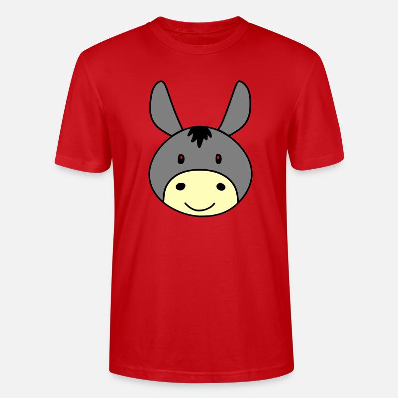 Âne mignon - T-shirt bio CRAFTER Stanley Stella Unisexe - rouge