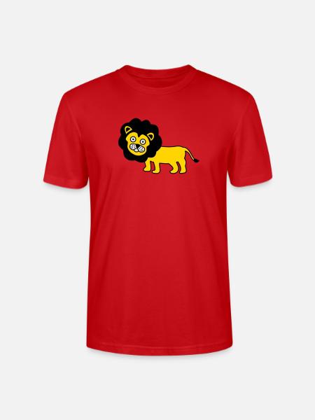 Löwe als Kinder Design - Stanley/Stella Unisex Bio-T-Shirt CRAFTER - Rot
