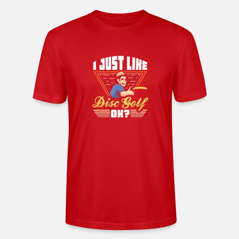 Disc Golf Geschenke Discgolf - Stanley/Stella Unisex Bio-T-Shirt CRAFTER - Rot