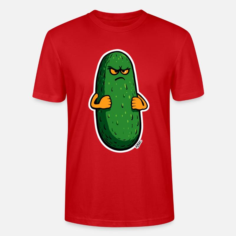 Grumpy Pickle Mascot - T-shirt bio CRAFTER Stanley Stella Unisexe - rouge
