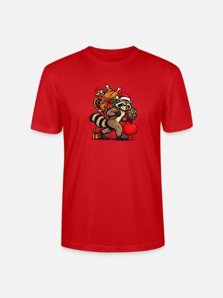 Schelmischer Waschbären-Festraub - Stanley/Stella Unisex Bio-T-Shirt CRAFTER - Rot