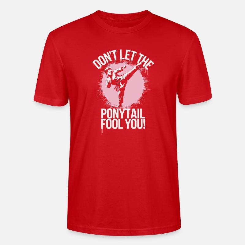 Queue de cheval avec puissance - T-shirt bio CRAFTER Stanley Stella Unisexe - rouge