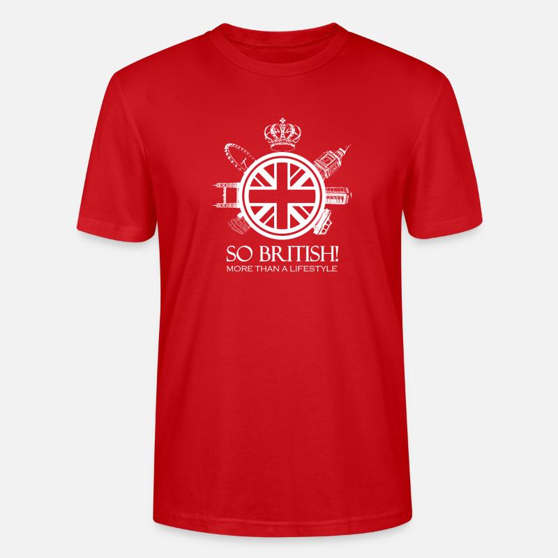 SO BRITISH White version - T-shirt bio CRAFTER Stanley Stella Unisexe - rouge