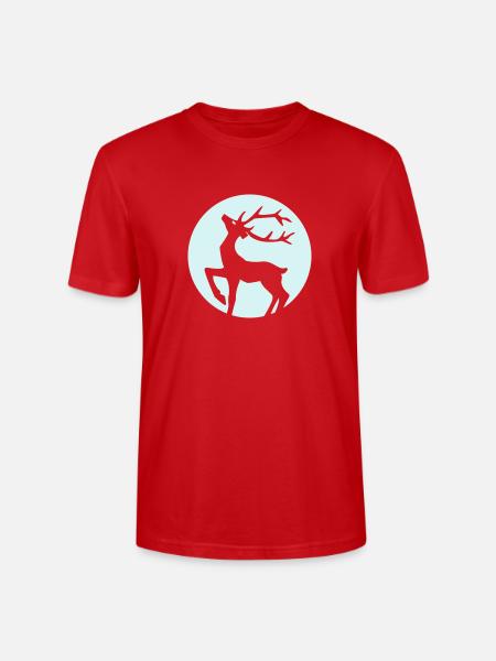 Deer - Stanley/Stella CRAFTER Unisex Organic T-Shirt - red