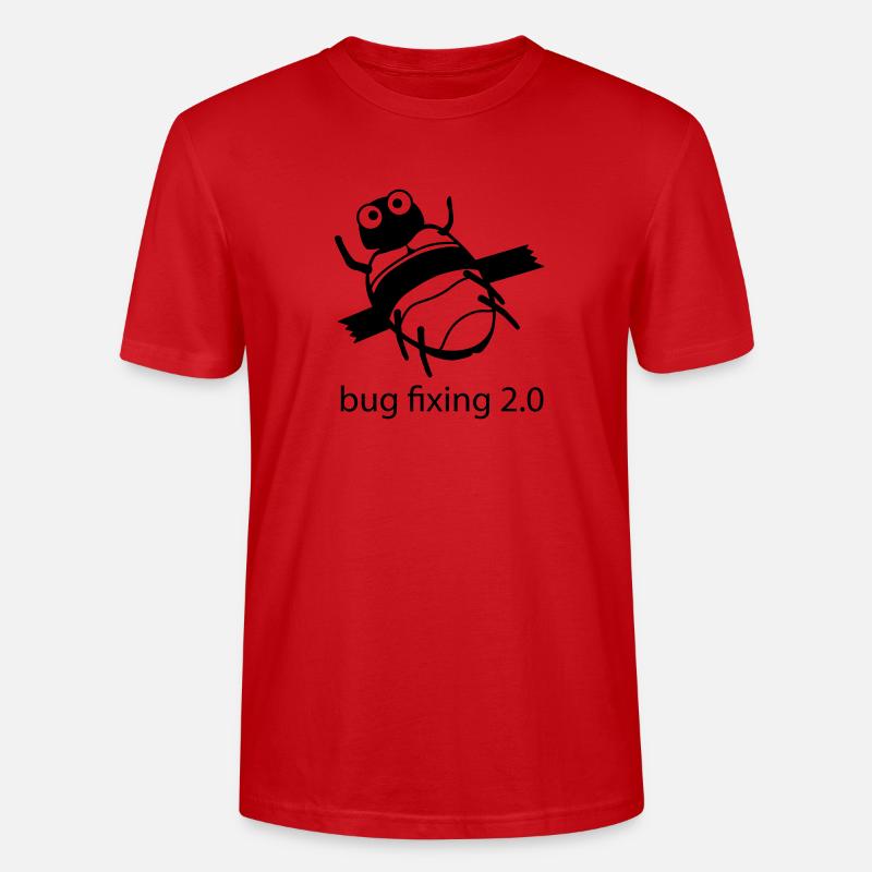 bug fixing einfarbig - Stanley/Stella Unisex Bio-T-Shirt CRAFTER - Rot