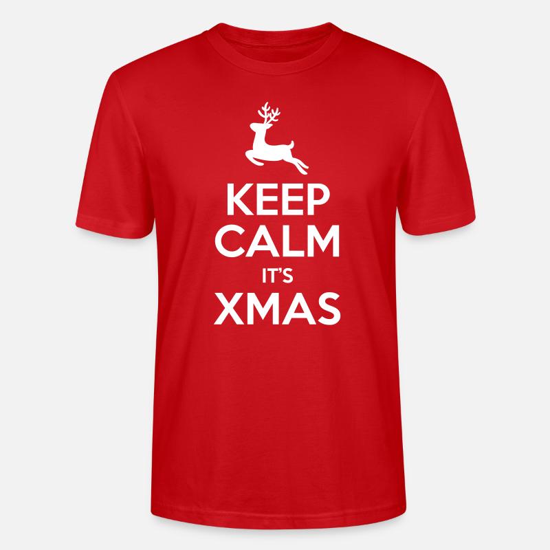 Keep Calm It's Xmas - Stanley/Stella Unisex Bio-T-Shirt CRAFTER - Rot