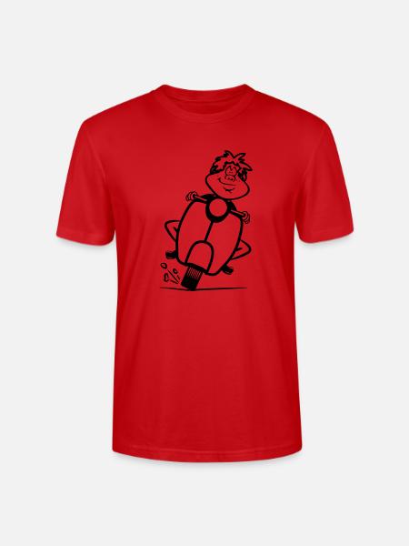 motorroller rasen witzig frech - Stanley/Stella Unisex Bio-T-Shirt CRAFTER - Rot