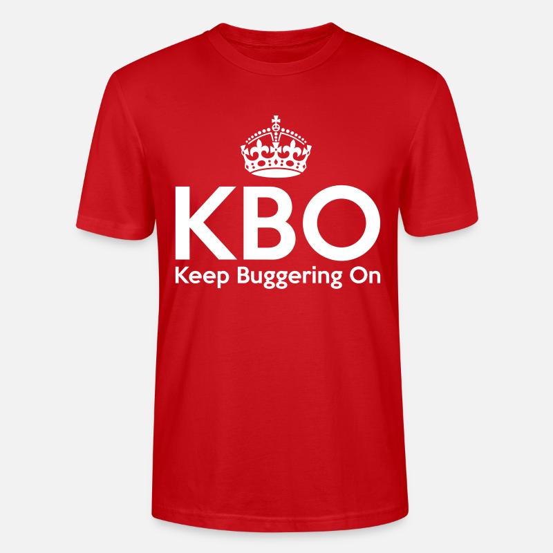 KBO - Keep Buggering on - T-shirt bio CRAFTER Stanley Stella Unisexe - rouge