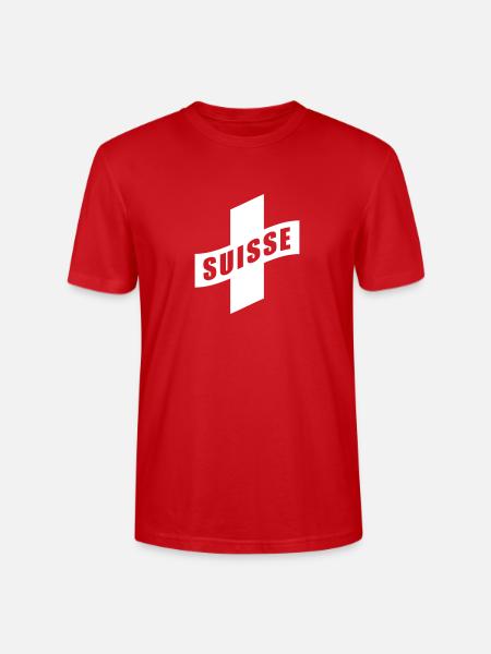 Schweiz - Suisse - Switzerland - Stanley/Stella Unisex Bio-T-Shirt CRAFTER - Rot