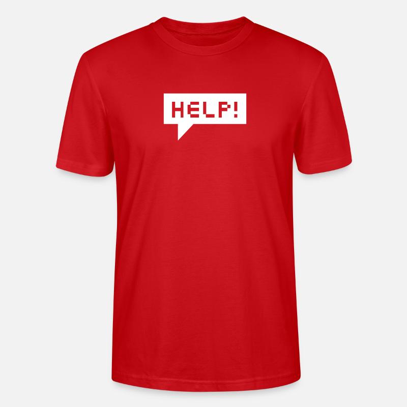 help bubble (b, 1c) - Stanley/Stella CRAFTER Unisex Organic T-Shirt - red