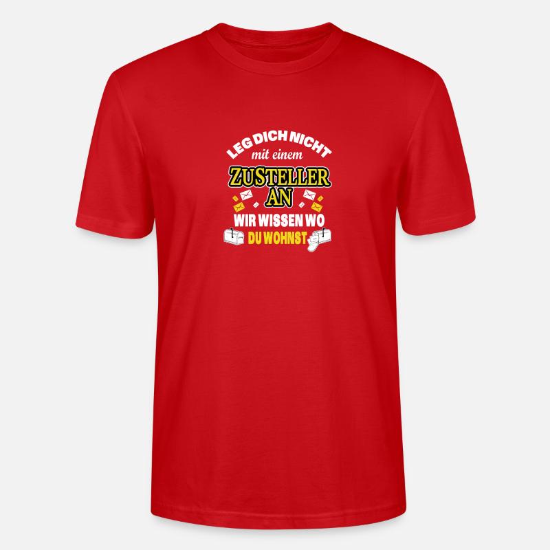 Zusteller Postbote Packetservice Geschenk - Stanley/Stella Unisex Bio-T-Shirt CRAFTER - Rot