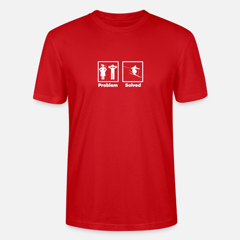 problem solved skiing ski - Stanley/Stella CRAFTER Unisex Organic T-Shirt - red