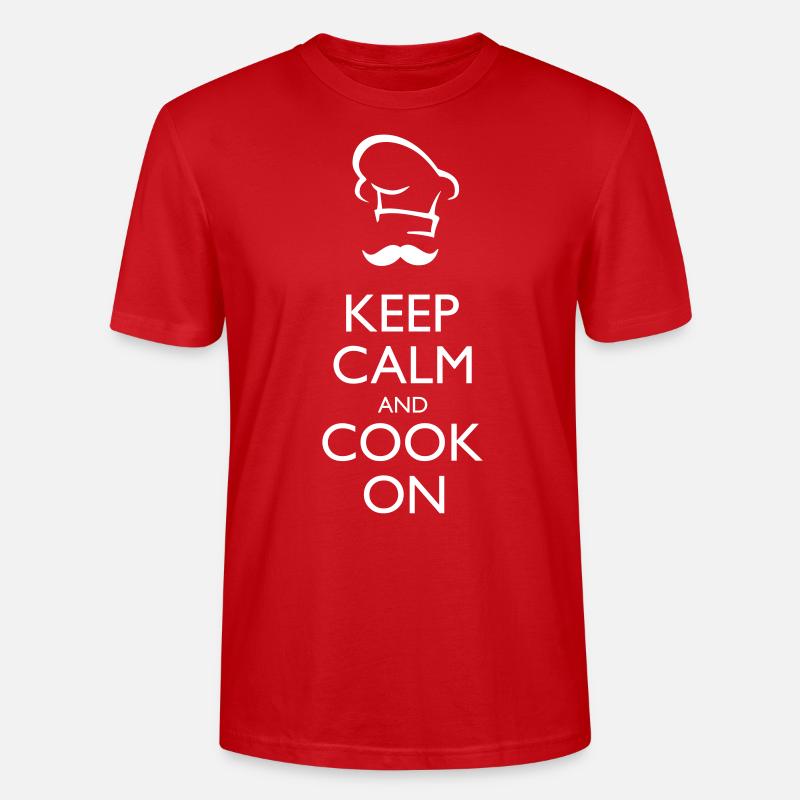 Keep calm and Cook on - T-shirt bio CRAFTER Stanley Stella Unisexe - rouge