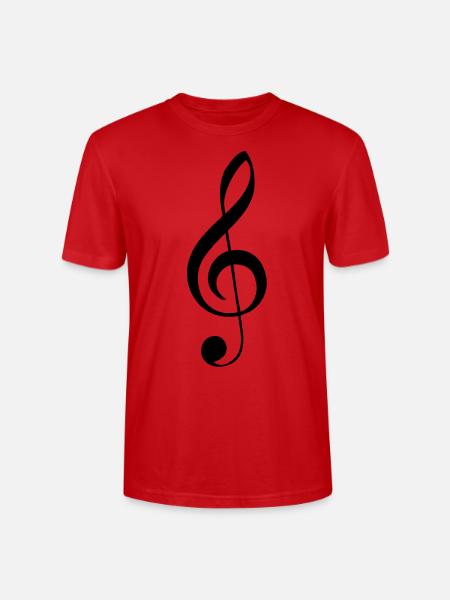 Clef treble clef - Stanley/Stella CRAFTER Unisex Organic T-Shirt - red