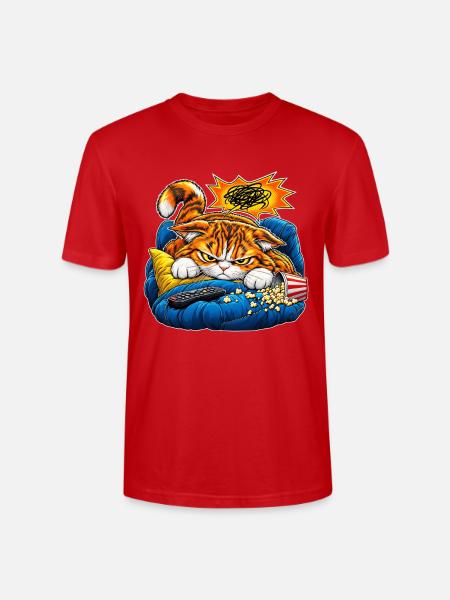 Grimmige SofaKatze - Stanley/Stella Unisex Bio-T-Shirt CRAFTER - Rot