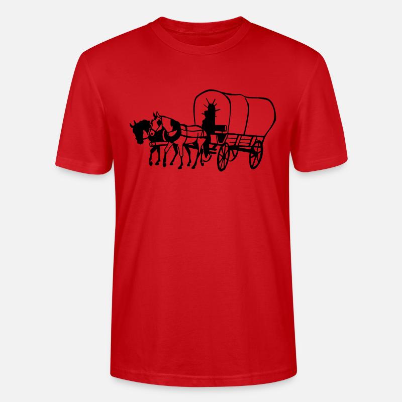 Wagon - T-shirt bio CRAFTER Stanley Stella Unisexe - rouge