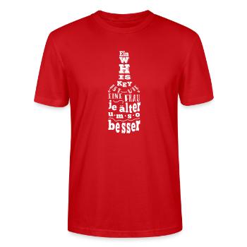 Geschenk T-Shirt Whiskey Frau älter besser - Stanley/Stella Unisex Bio-T-Shirt CRAFTER - Rot - Vorne - Alina (178cm) & Michal (187cm)