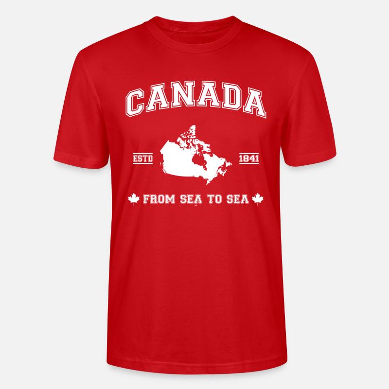 Canada map - T-shirt bio CRAFTER Stanley Stella Unisexe - rouge