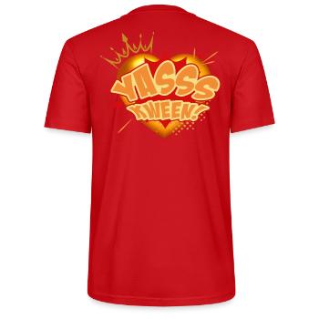 Yasss Kween! - Stanley/Stella CRAFTER Unisex Organic T-Shirt - red - Back - Michal (187cm)