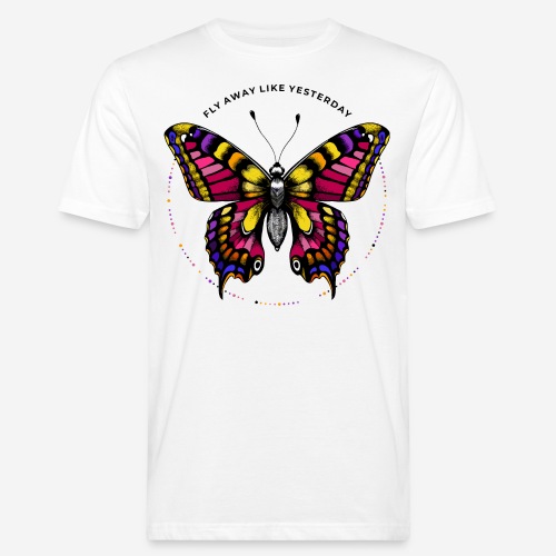 fly butterfly yesterday - Männer Bio-T-Shirt