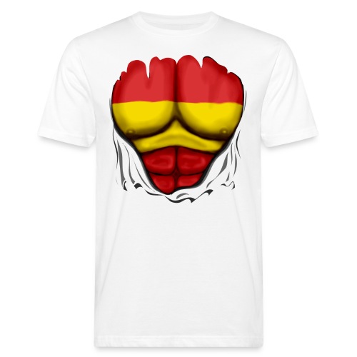 España Flag Ripped Muscles six pack chest t-shirt - Men's Organic T-Shirt
