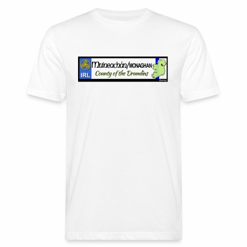 MONAGHAN, IRELAND: licence plate tag style decal - Men's Organic T-Shirt