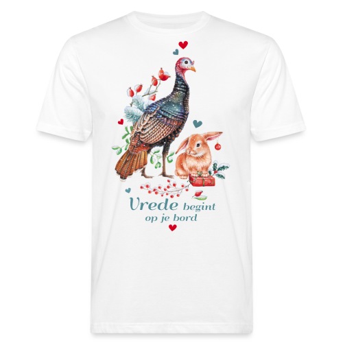 Peace begins on your plate - Men's Organic T-Shirt