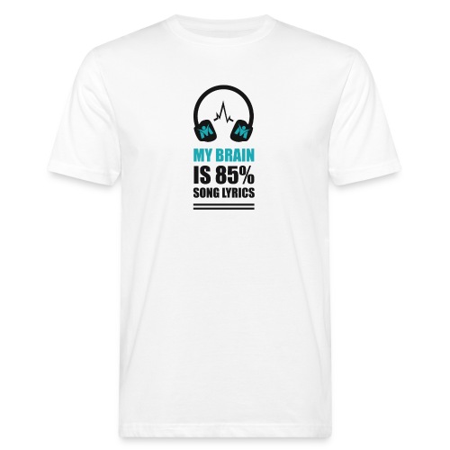 RM - My brain is 85 per cent song lyrics - Black - Men's Organic T-Shirt