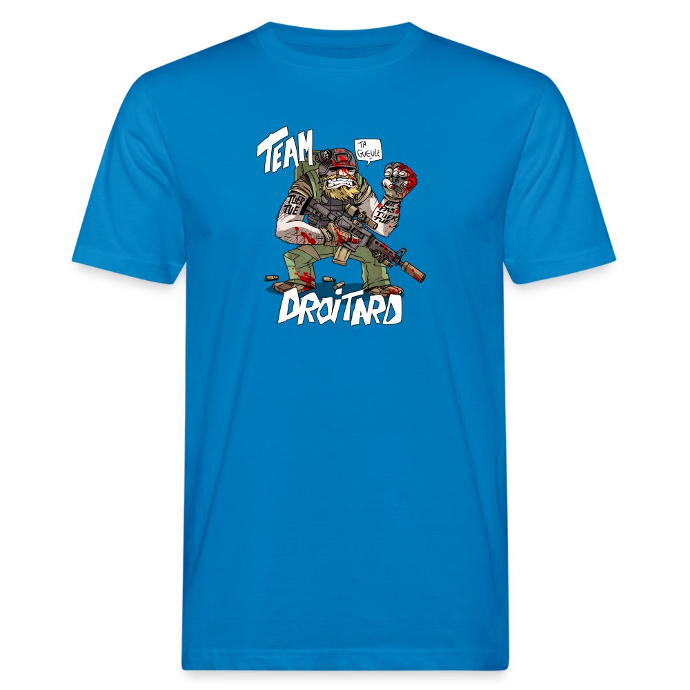 TEAM DROITARD - T-shirt bio Homme bleu paon