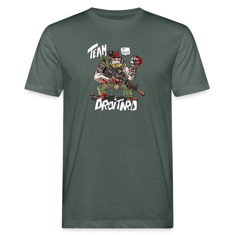 TEAM DROITARD - T-shirt bio Homme gris-vert