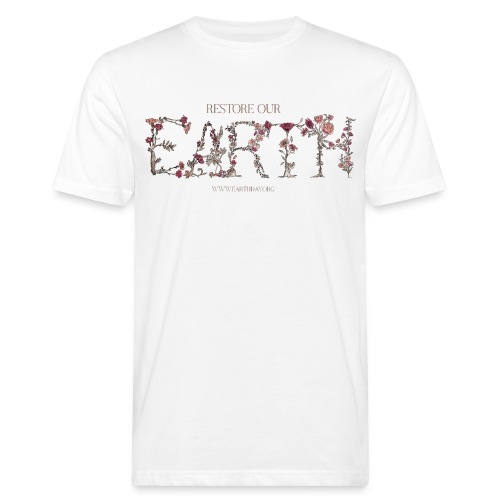 Earth Day Floral Restore Our Earth - Ekologiczna koszulka męska