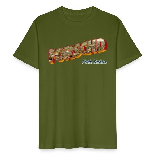 Forschd - Perle Badens - Vintage-Logo mit Luftbild - Männer Bio-T-Shirt