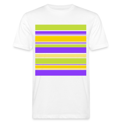 Love Bird Violet y Empire Yellow STRIPES - Camiseta ecológica hombre