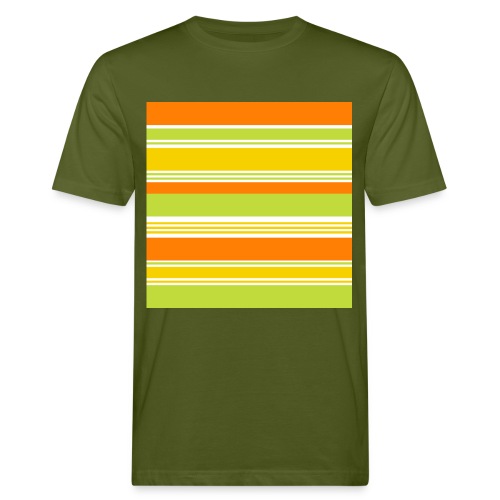 Tangelo Love Bird y Empire Yellow STRIPES - Camiseta ecológica hombre