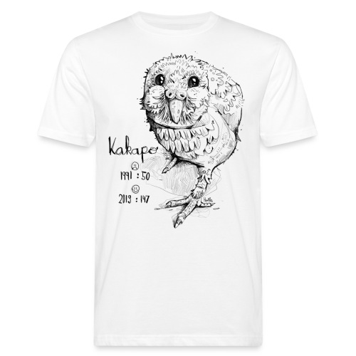 Kakapo bird with population development - Men's Organic T-Shirt