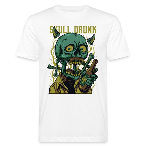 drunk skull - Ekologiczna koszulka męska
