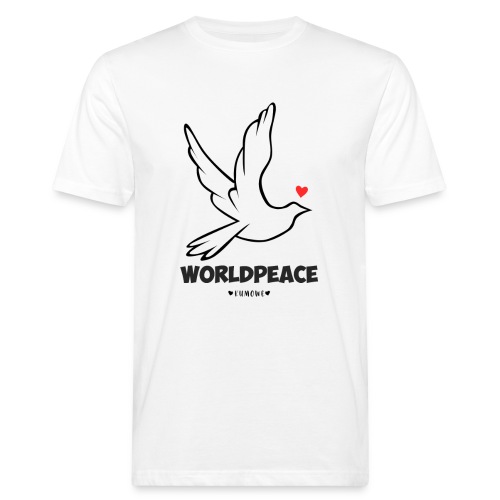 Worldpeace | Weltfrieden | Friedenssymbol - Männer Bio-T-Shirt