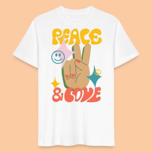 Peace, love and the fingers to the peace sign - Men's Organic T-Shirt