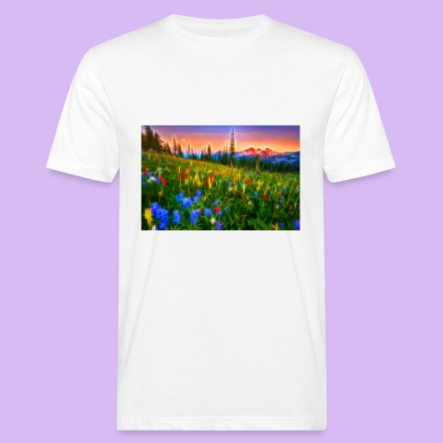 Bagliori in montagna - T-shirt ecologica da uomo