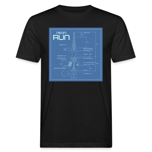 NeonRun blueprint - Mannen Bio-T-shirt