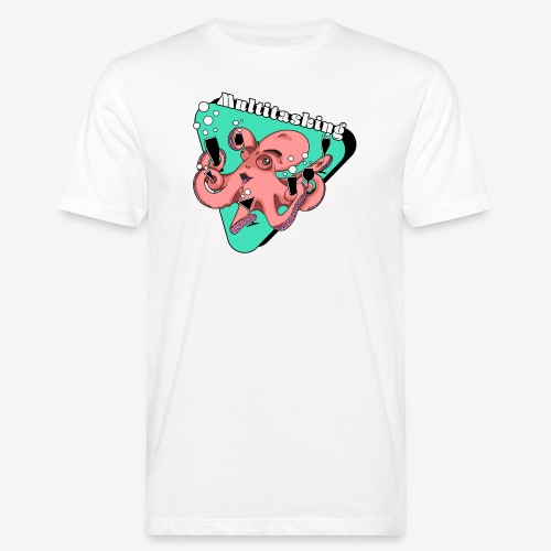 Multitasking Krake - Miesten luonnonmukainen t-paita