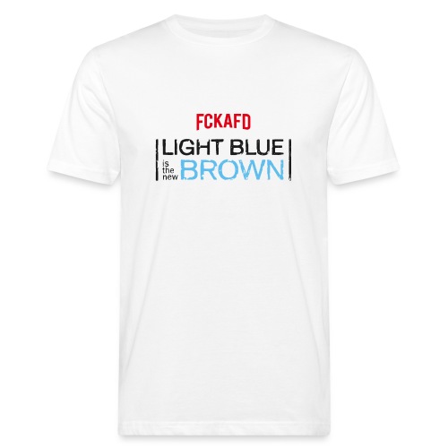 LIGHT BLUE IS THE NEW BROWN - Männer Bio-T-Shirt
