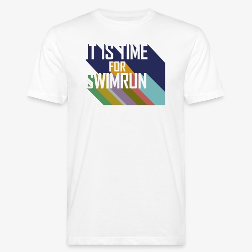 It is time for swimrun retro - Ekologiczna koszulka męska