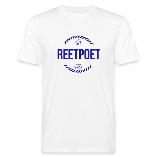 ReetPoet To Go | Logo Blau - Männer Bio-T-Shirt