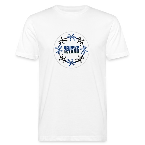 Badge Reunion Island Bleu - T-shirt bio Homme