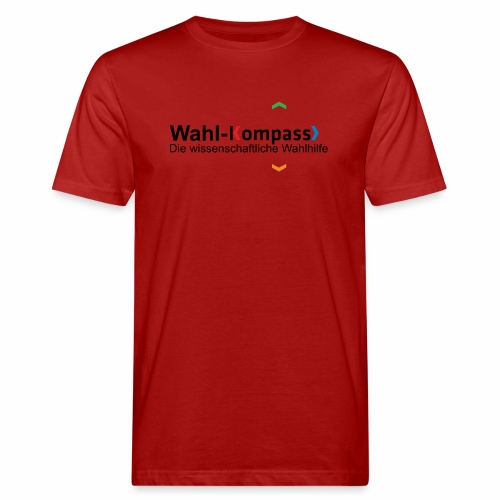Wahl-Kompass Logo mit Slogan - Männer Bio-T-Shirt
