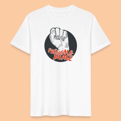 Fist raised for peace and freedom - Men's Organic T-Shirt