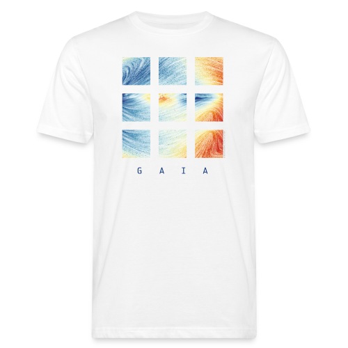Gaia - Sky map - radial velocity and proper motion - Camiseta ecológica hombre